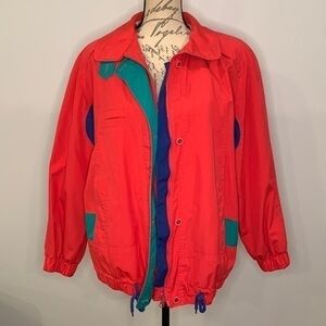 Vintage London Fog color block coat jacket lined M